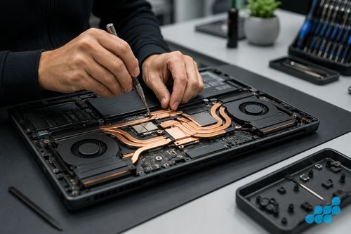 Asus ROG laptop thermal system during repair