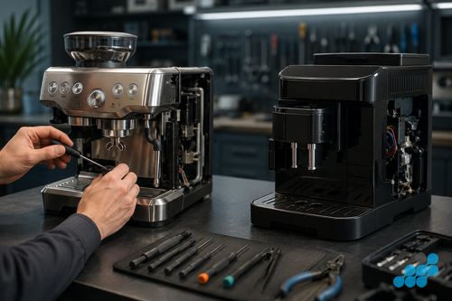 Sage Barista Express and De'Longhi Magnifica Evo — coffee machine repair at celltech