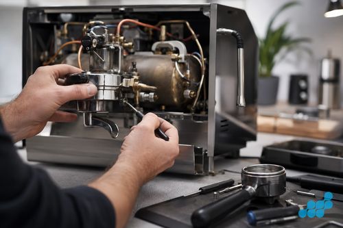 Espresso machine boiler and group head — repair for no-water and temperature faults