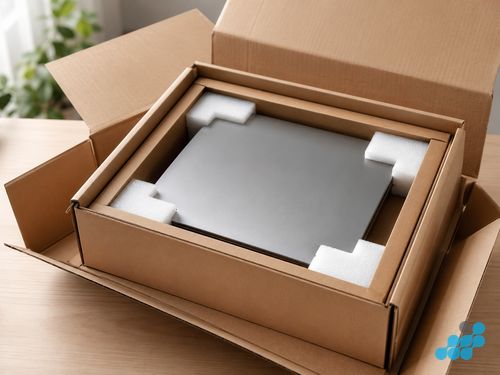 Dell Inspiron 15 double-boxed with corner foam for tracked insured postal repair