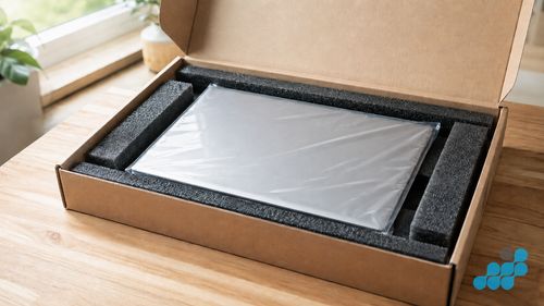 celltech technician separating an XPS 15 InfinityEdge OLED panel from its ultra-slim chassis