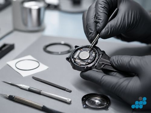 Galaxy Watch opened for battery replacement and water-resistance re-seal