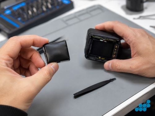 Damaged USB-C port on a GoPro Hero — a common charging fault