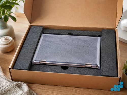 HP Pavilion 15 double-boxed with corner foam ready for Royal Mail Special Delivery