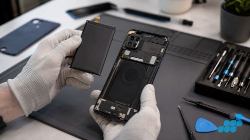 Moto G battery replacement — large-capacity cell removed from the handset