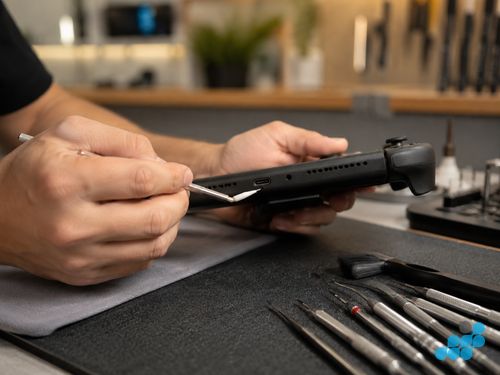 Cleaning Nintendo Switch USB-C charging port — step one before booking repair